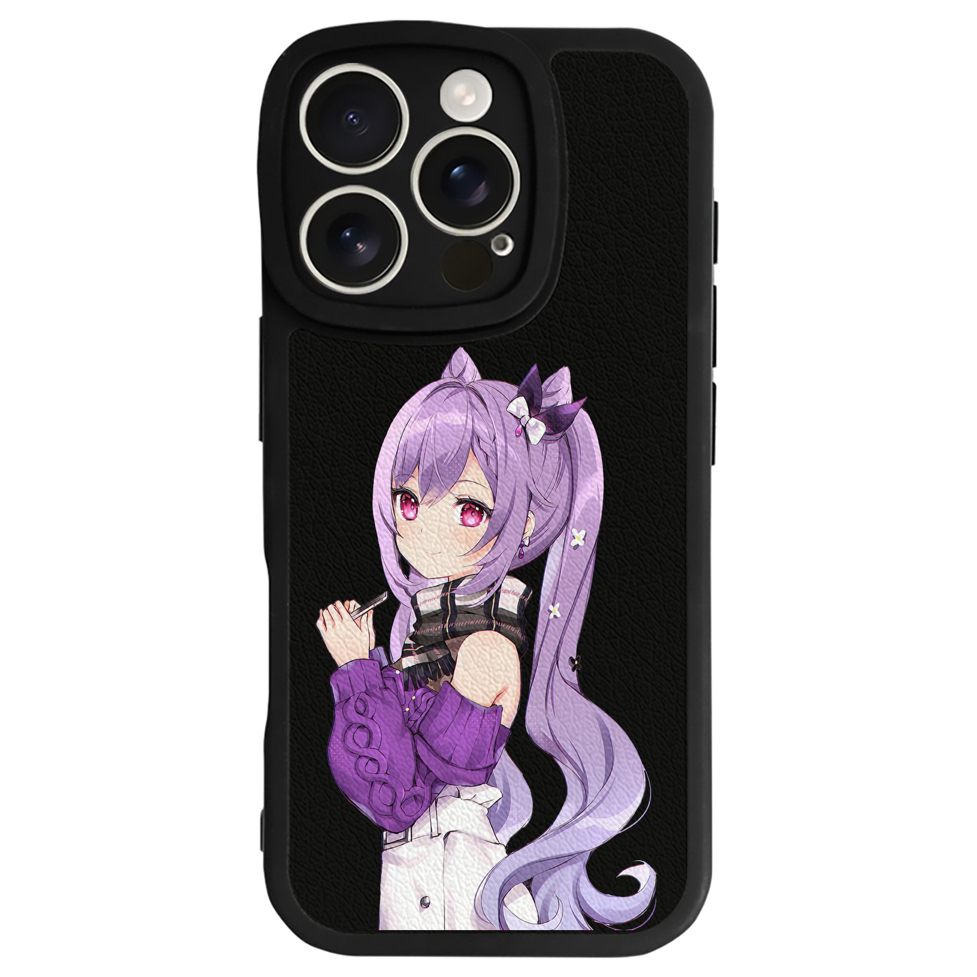 げんし神 刻晴 こくせい genshin Kokusei 【iPhone 16シリーズ対応】シリコンスマホケース（レザー調） 材質：シリコン